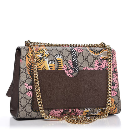Gucci GG Supreme Monogram Bengal Medium Padlock Shoulder Bag Beige Pink 3 of 11