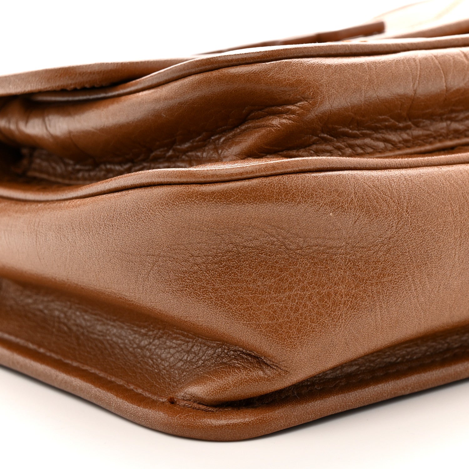 Saint Laurent Crinkled Calfskin Matelasse Monogram Baby Niki Chain Satchel Light Caramel 9 of 10