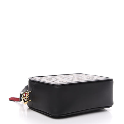 Fendi Vitello Century Bi-Color FF 1974 Embossed Mini Camera Case Maya Black 3 of 10