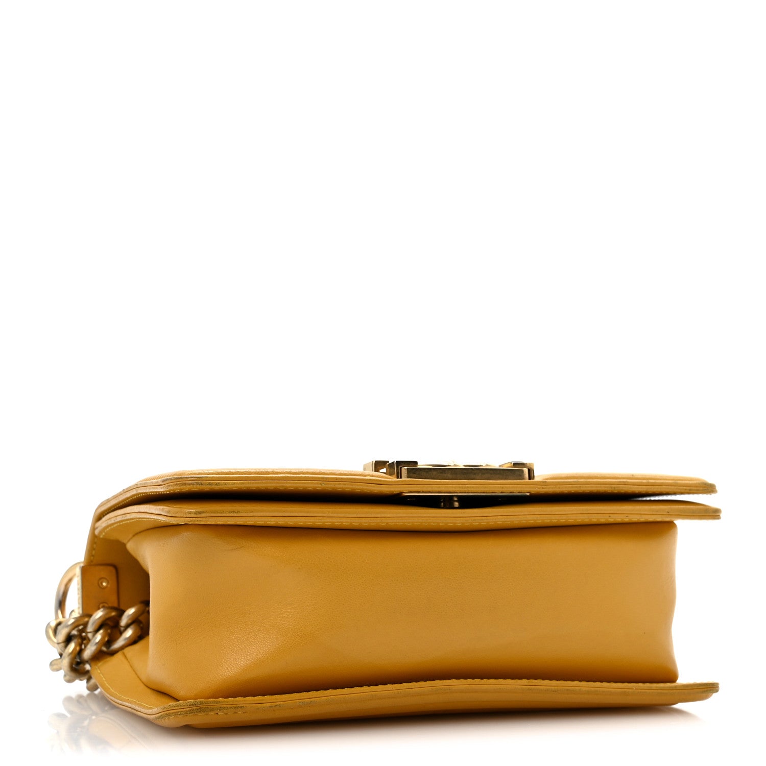 Chanel Lambskin Quilted Small Boy Flap Yellow 4 of 13