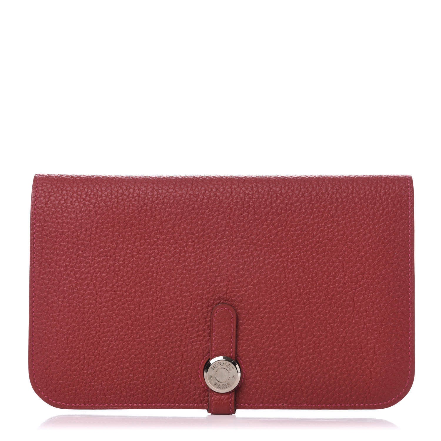 Hermes Togo Dogon Duo Wallet Rouge Casaque 1 of 10
