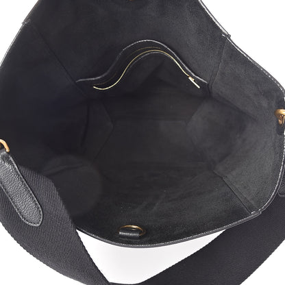 Celine Soft Grained Calfskin Sangle Bucket Bag Black 5 of 12