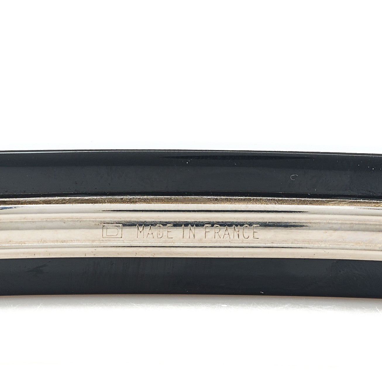 Resin Abalone Logo Hair Clip Barrette Black
