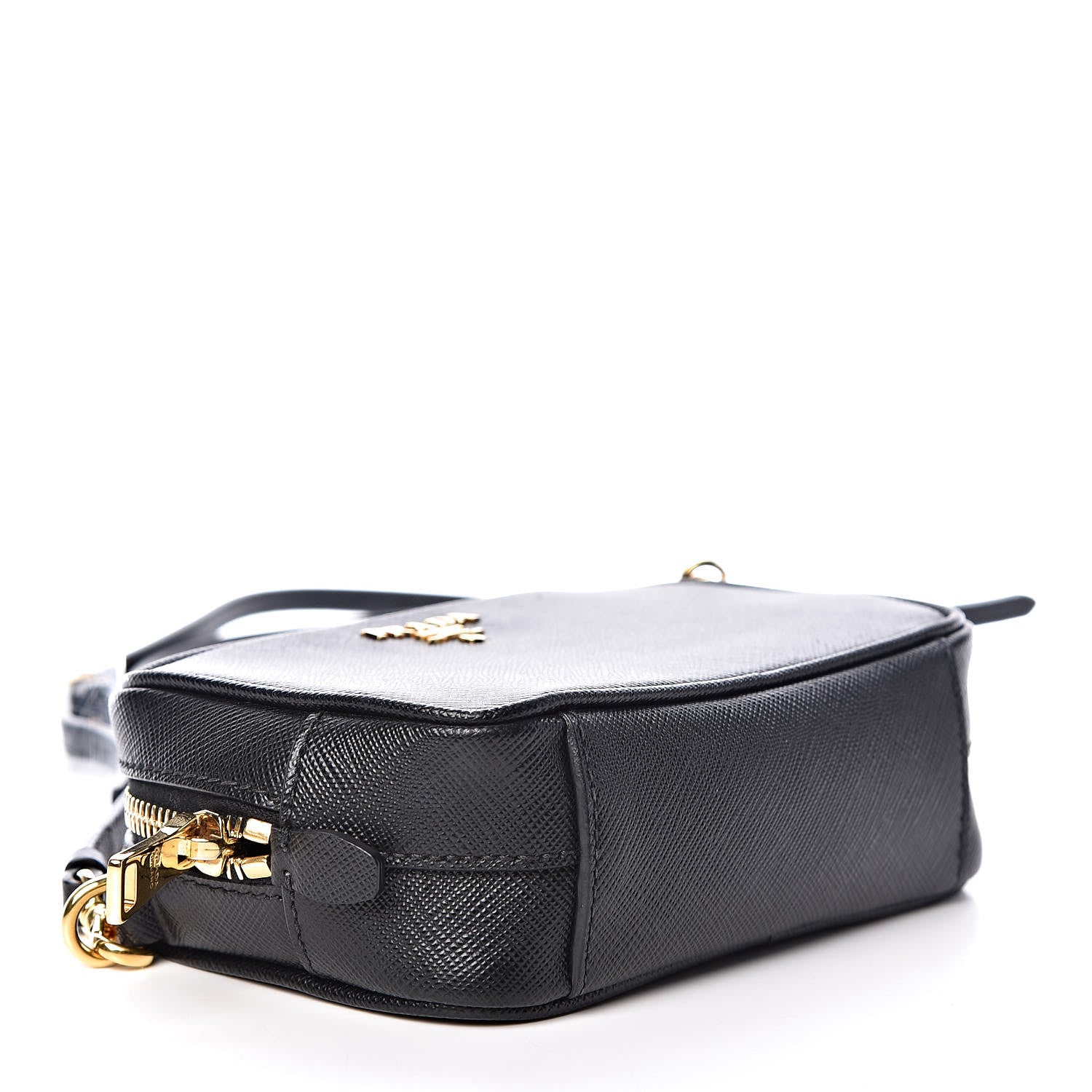 Prada Saffiano Mini Camera Crossbody Bag Black 4 of 9
