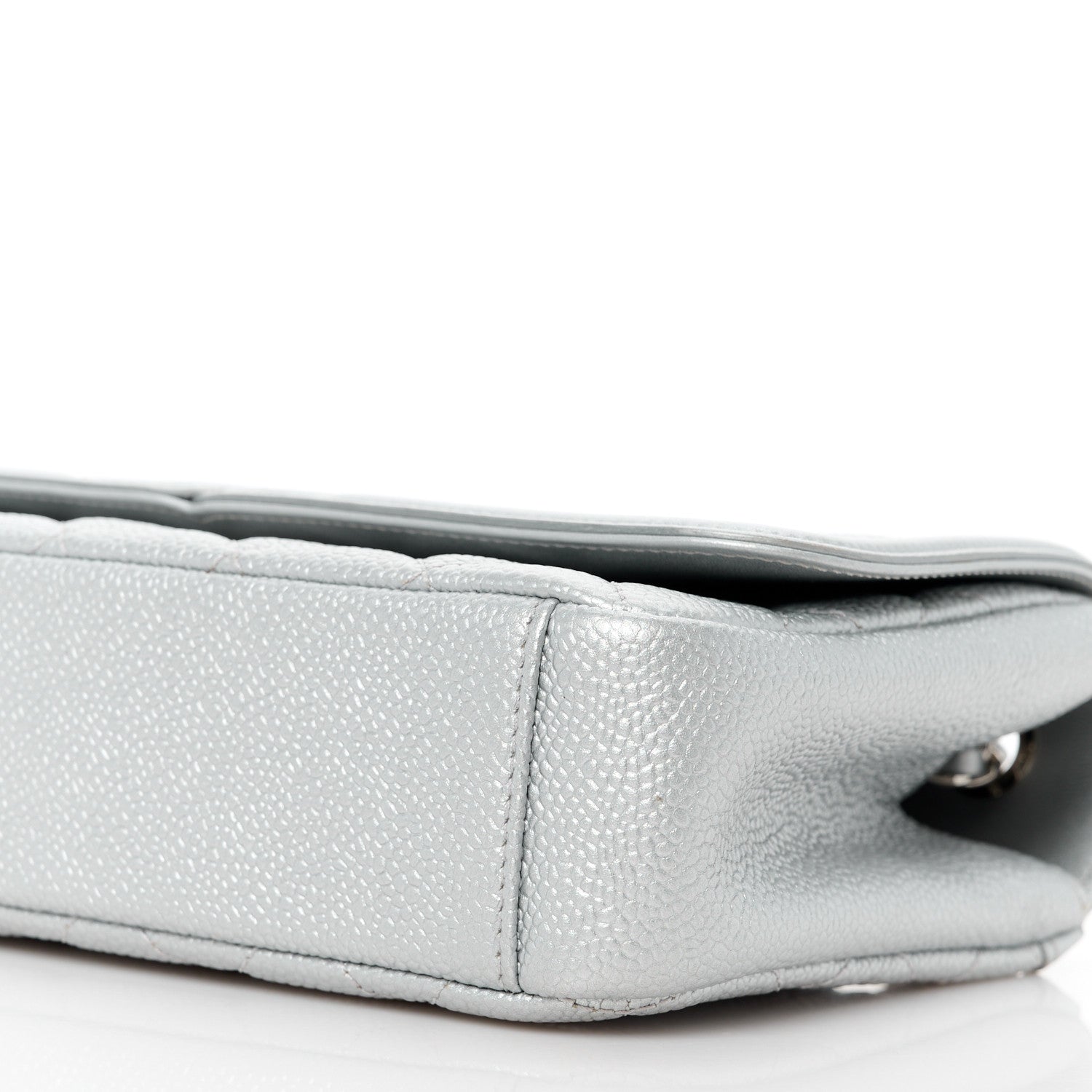 Chanel Metallic Caviar Quilted Small CC Filigree Flap Silver 10 of 11