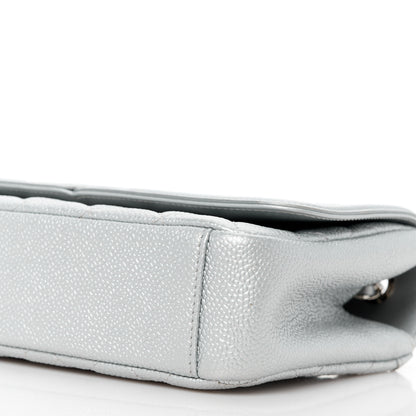Chanel Metallic Caviar Quilted Small CC Filigree Flap Silver 10 of 11