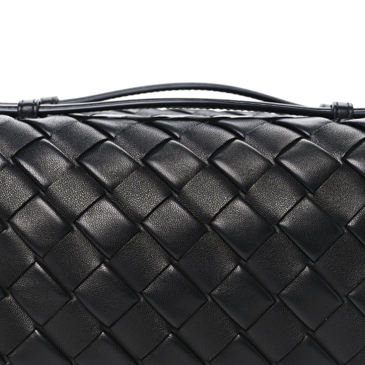 Nappa Intrecciato Gioco Top Handle Bag Black