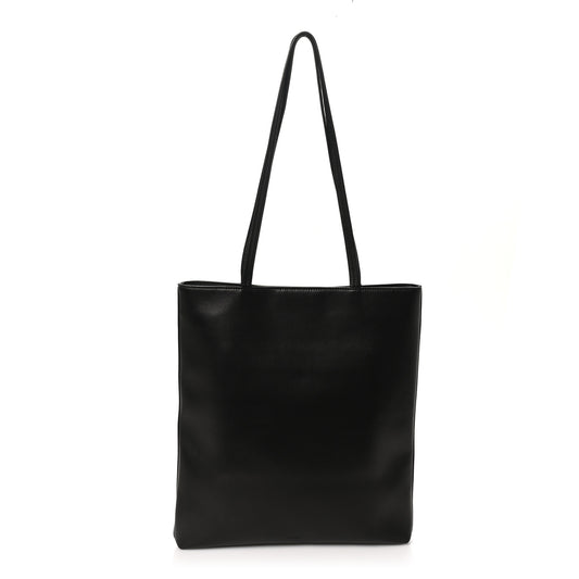 Lambskin Flat Tote Black
