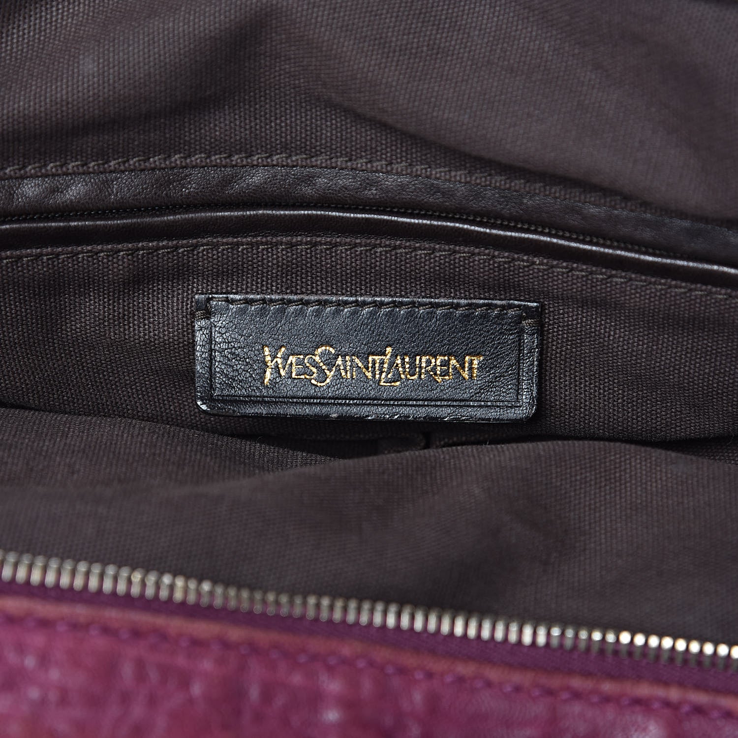 Saint Laurent Pebbled Lambskin Medium Easy Sac Purple 6 of 18
