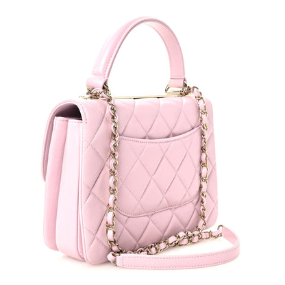 Chanel Lambskin Quilted Small Trendy CC Flap Dual Handle Bag Light Pink 3 of 13