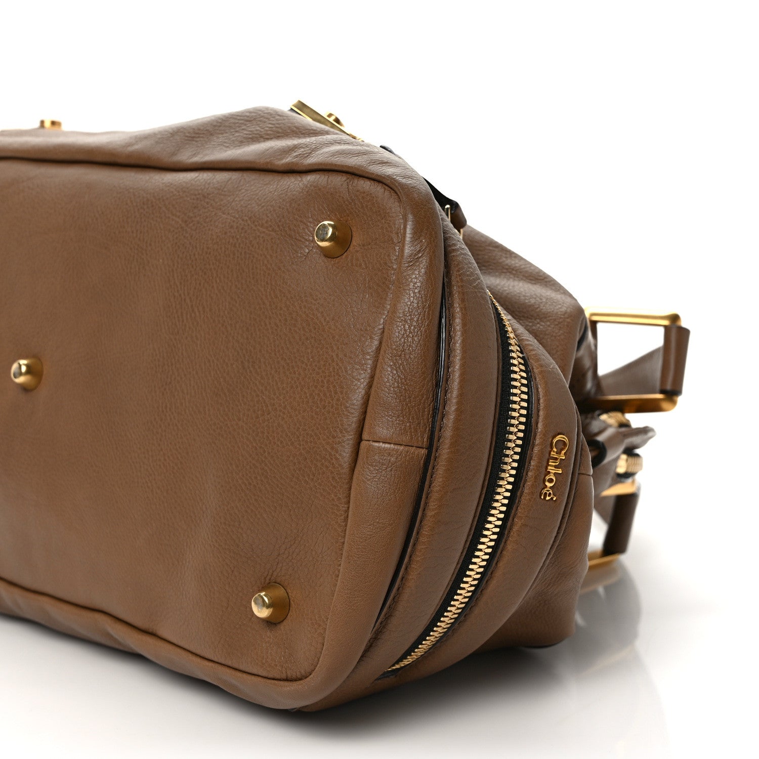 Chloe Calfskin Cary Zipped Shoulder Bag Taupe 8 of 11
