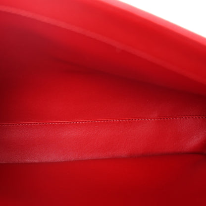 Celine Grained Calfskin Classique 16 Top Handle Bag Red 5 of 10