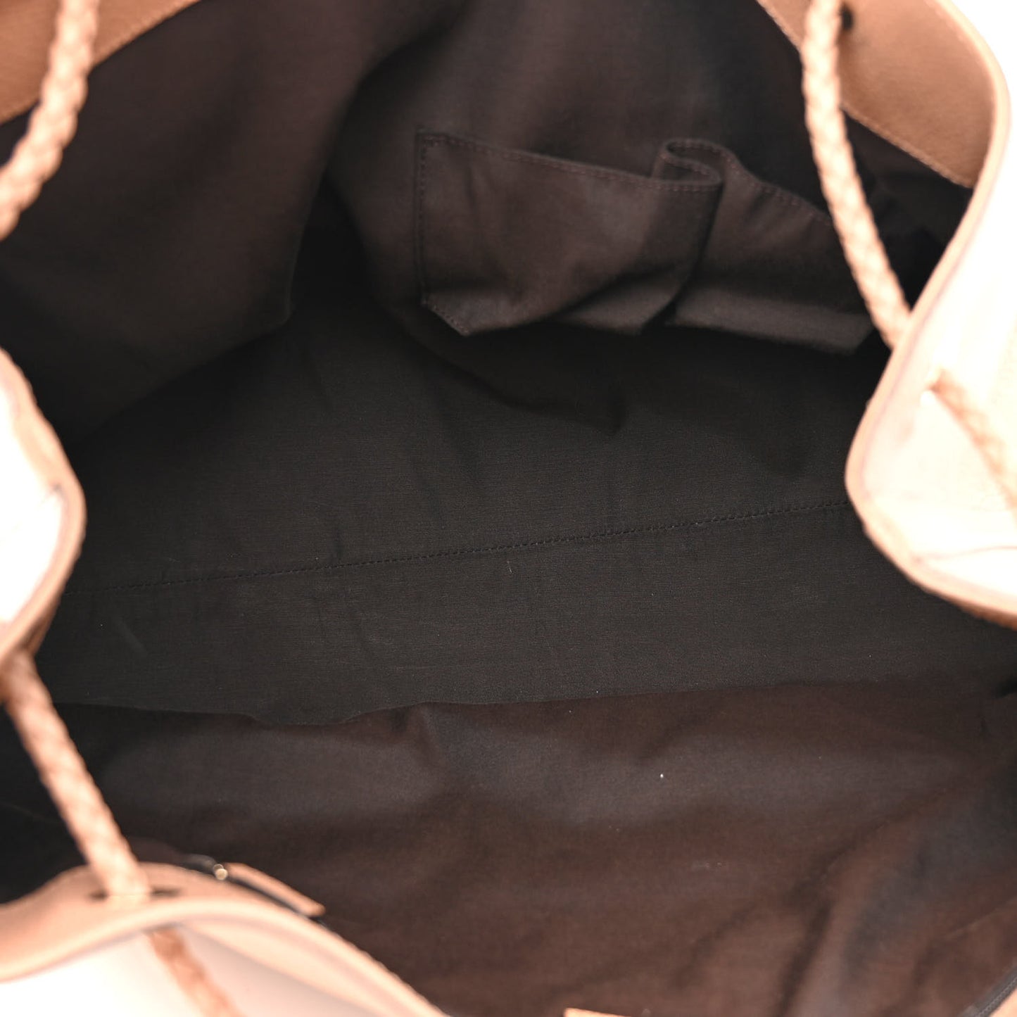 Calfskin Large Gifford Braided Handle Tote Rose Beige