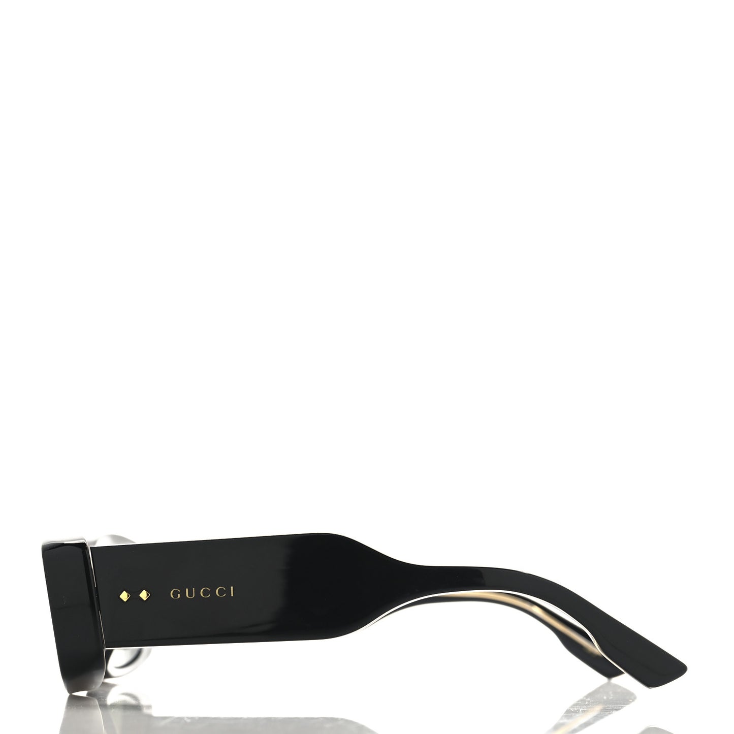 Acetate Rectangle Frame Sunglasses GG1529S Black