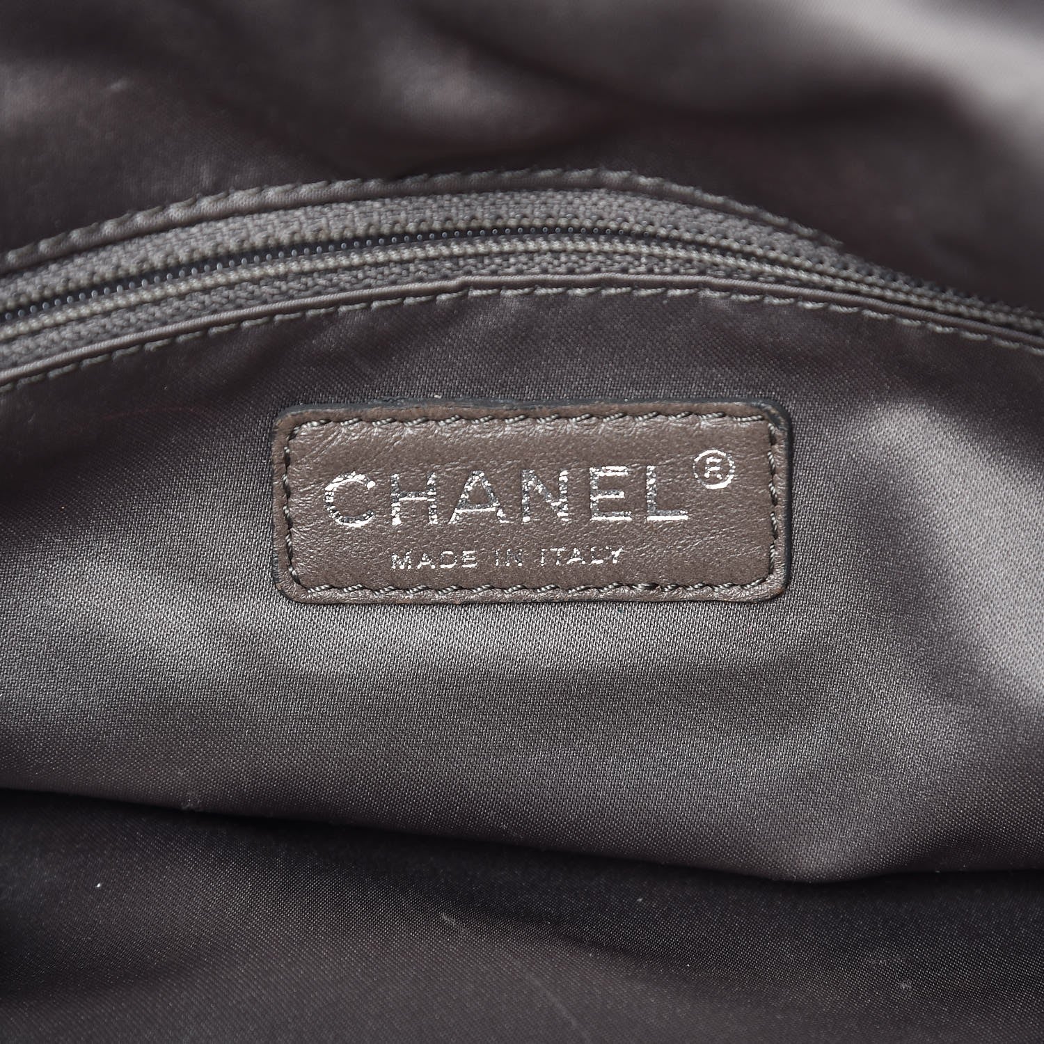 Chanel Vinyl Mohair Trimmed CC Bonbons Tote Silver 6 of 8
