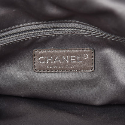 Chanel Vinyl Mohair Trimmed CC Bonbons Tote Silver 6 of 8