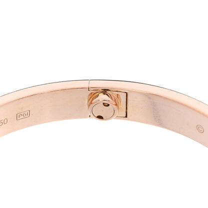 Cartier 18K Pink Gold 4 Diamond LOVE Bracelet 18 8 of 10