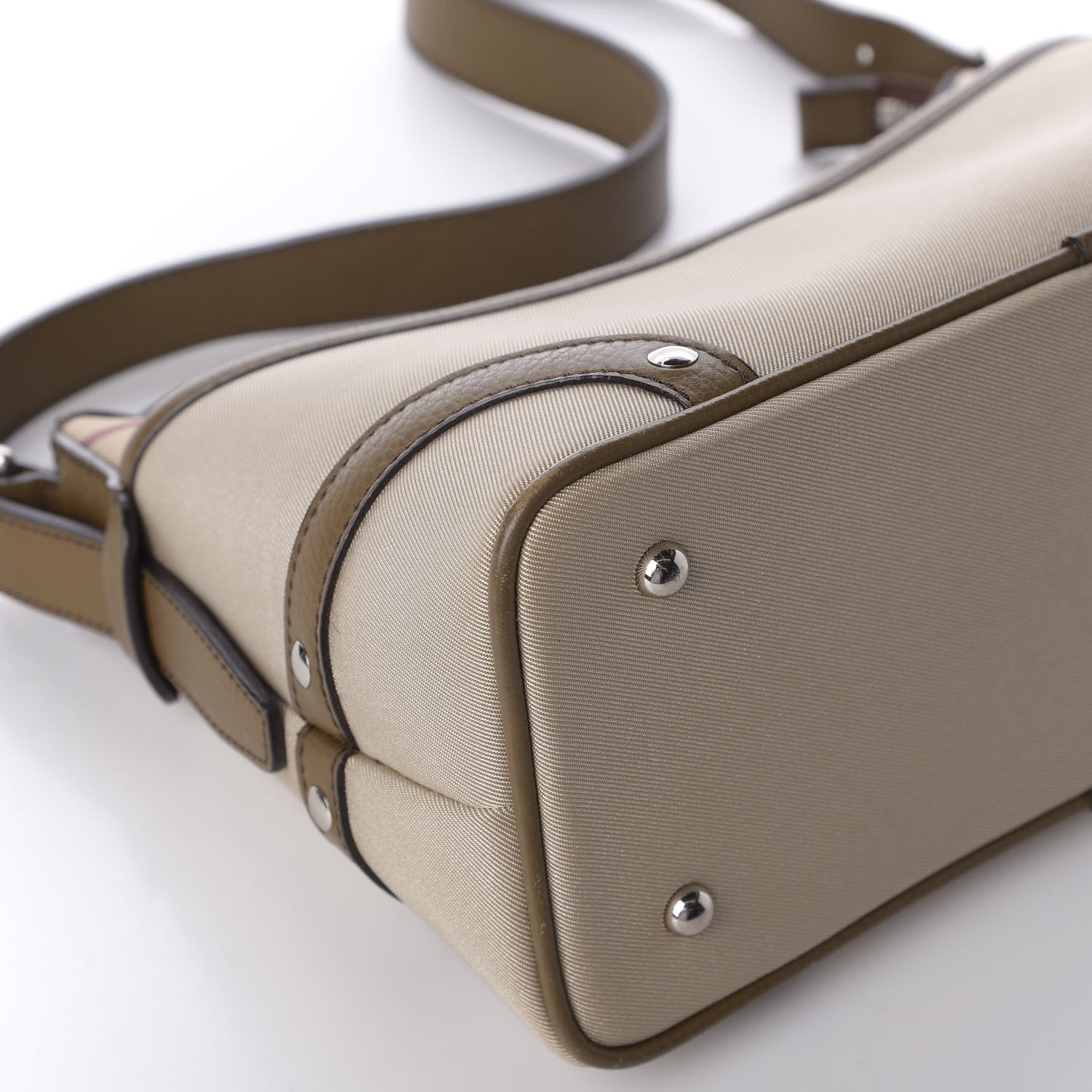 Burberry Canvas Nova Check Shoulder Bag Beige 4 of 8