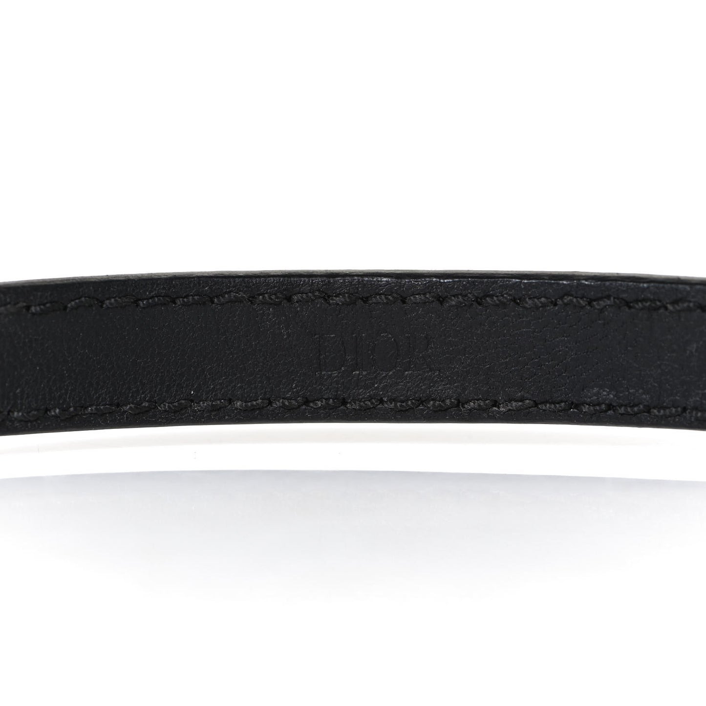 Calfskin Metal Danseuse Etoile Chain Bracelet Black Silver