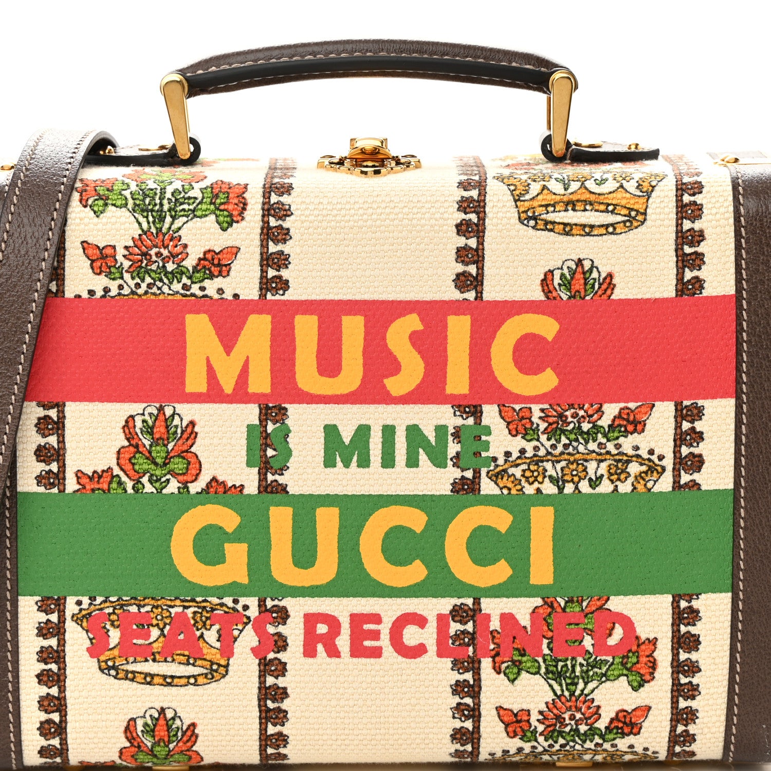 Gucci Canvas Calfskin 100 Centennial Music Beauty Case Multicolor 8 of 13