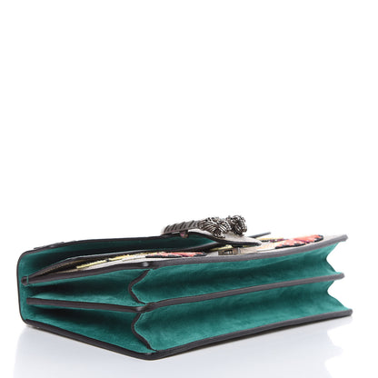 Gucci GG Supreme Monogram Willow Hill Embroidered Small Dionysus Shoulder Bag Emerald 4 of 12