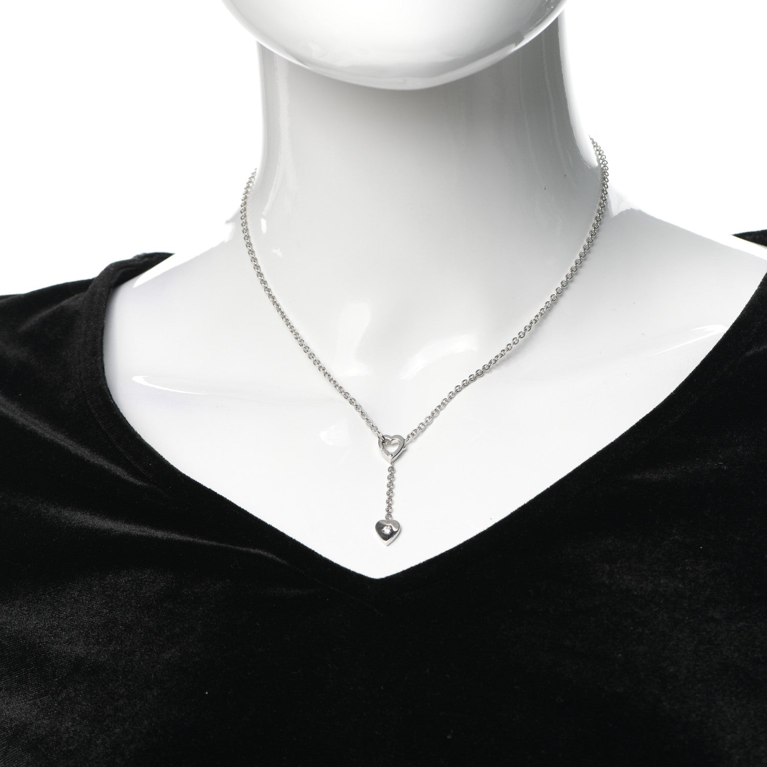 Cartier 18K White Gold Diamond Mon Amour Lariat Necklace 2 of 4