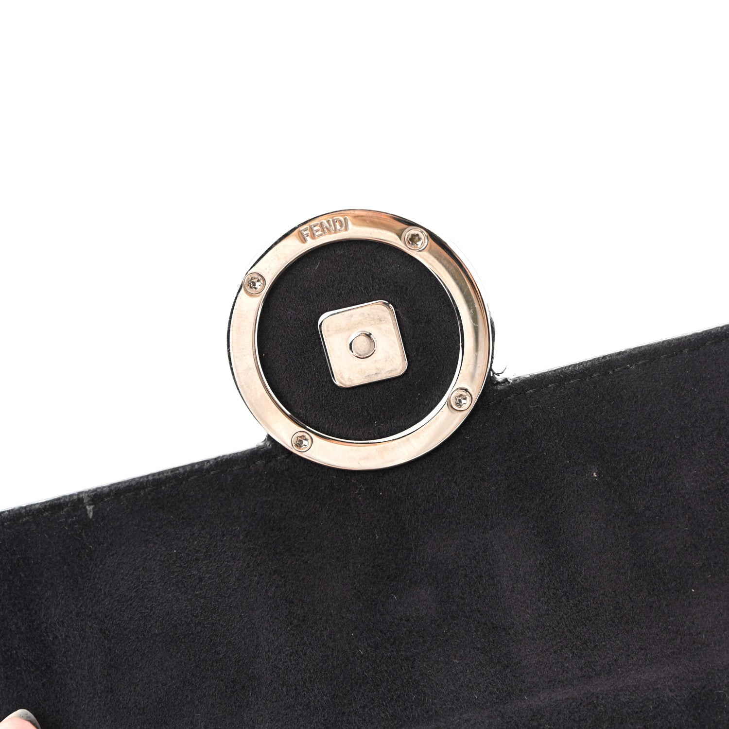 Fendi Vitello Dolce F is Fendi FF Embossed Micro Double Baguette Tobacco Black 12 of 12