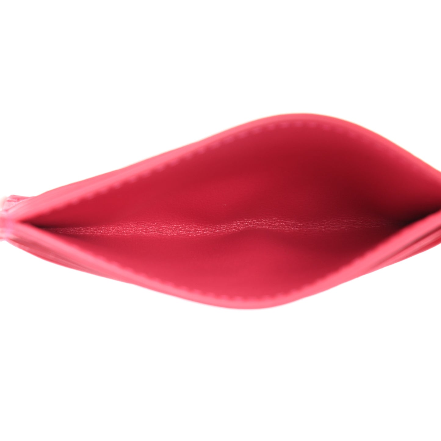 Nappa Intrecciato Card Holder Cranberry