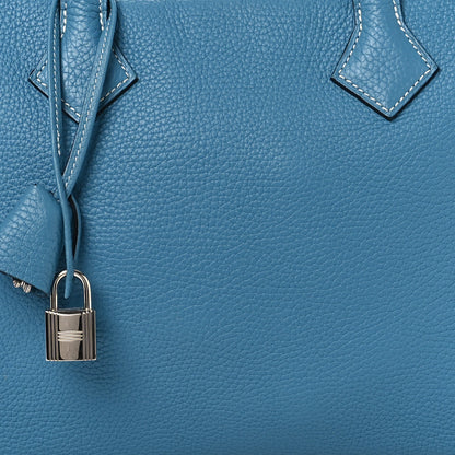 Hermes Taurillon Clemence Victoria II 35 Blue Jean 8 of 15