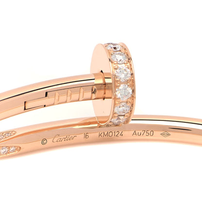Cartier 18K Pink Gold Diamond Juste Un Clou Bracelet 16 4 of 5