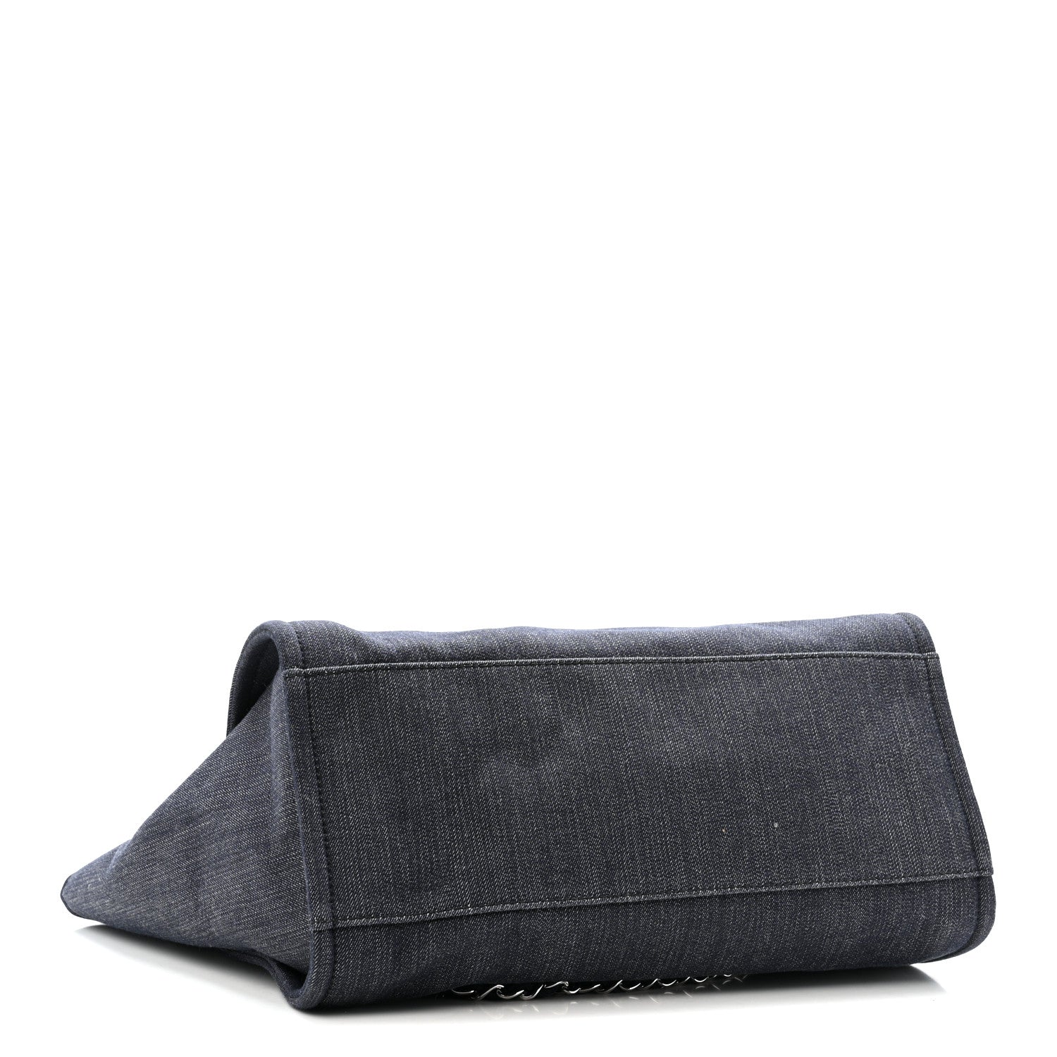 Chanel Denim Large Deauville Tote Dark Blue 4 of 13
