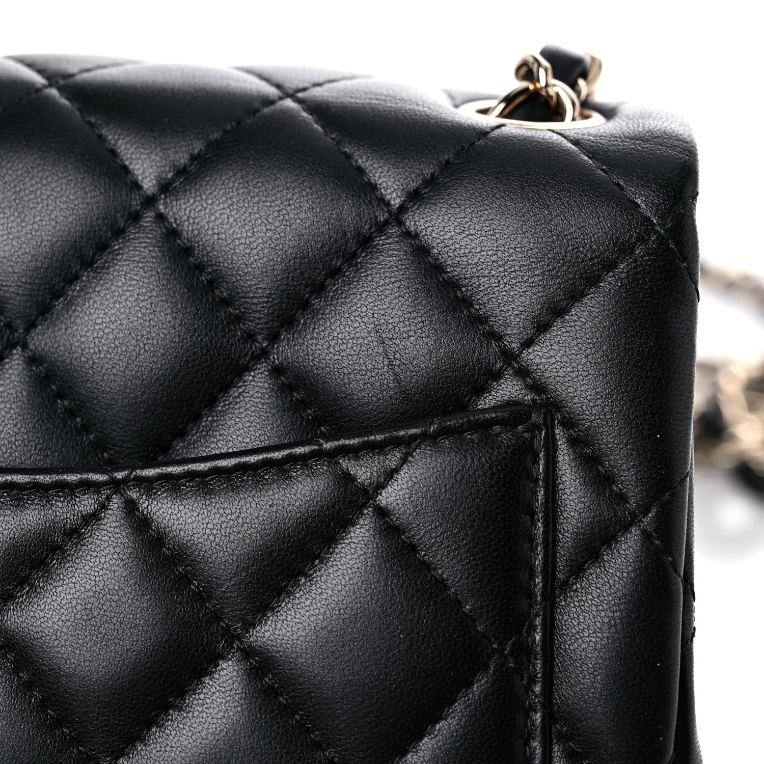 Chanel Lambskin Quilted Mini Square Flap Black 12 of 17