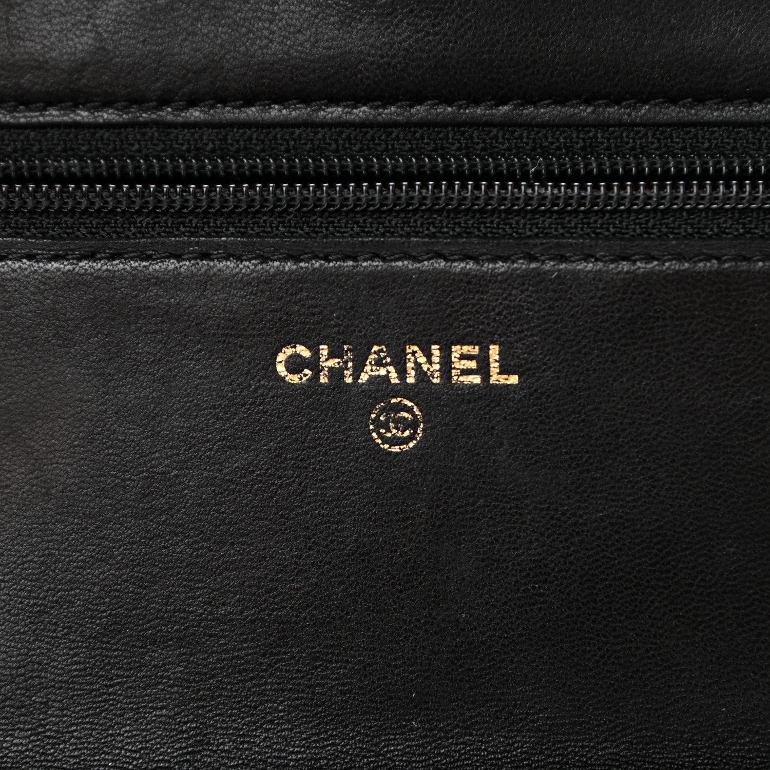 Chanel Lambskin Quilted Wallet On Chain WOC Black 6 of 14