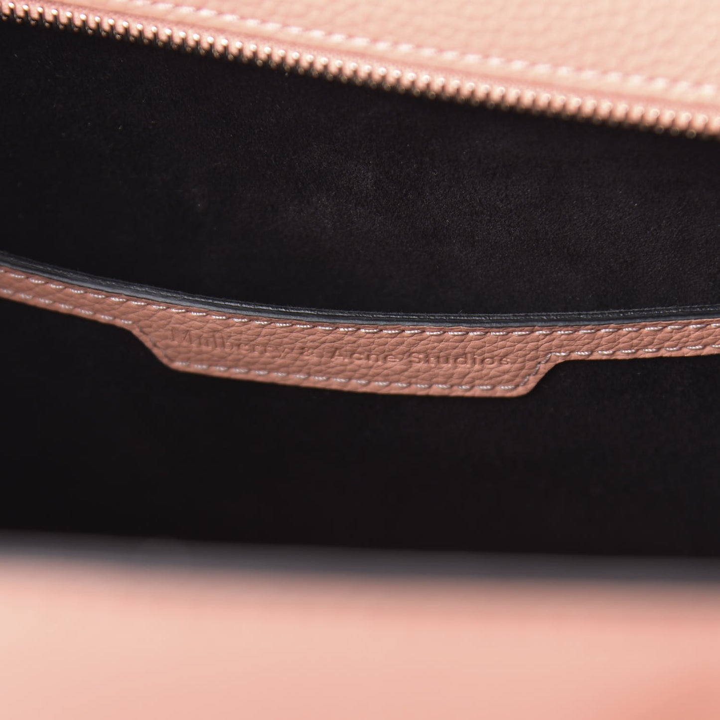 x ACNE STUDIOS Grained Calfskin Musubi Bayswater Satchel Pink