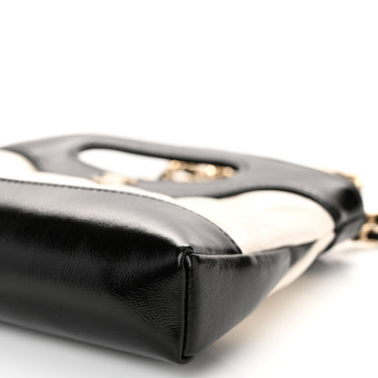 Chanel Shiny Crumpled Calfskin Quilted Nano 31 Shopping Bag White Black 10 of 11