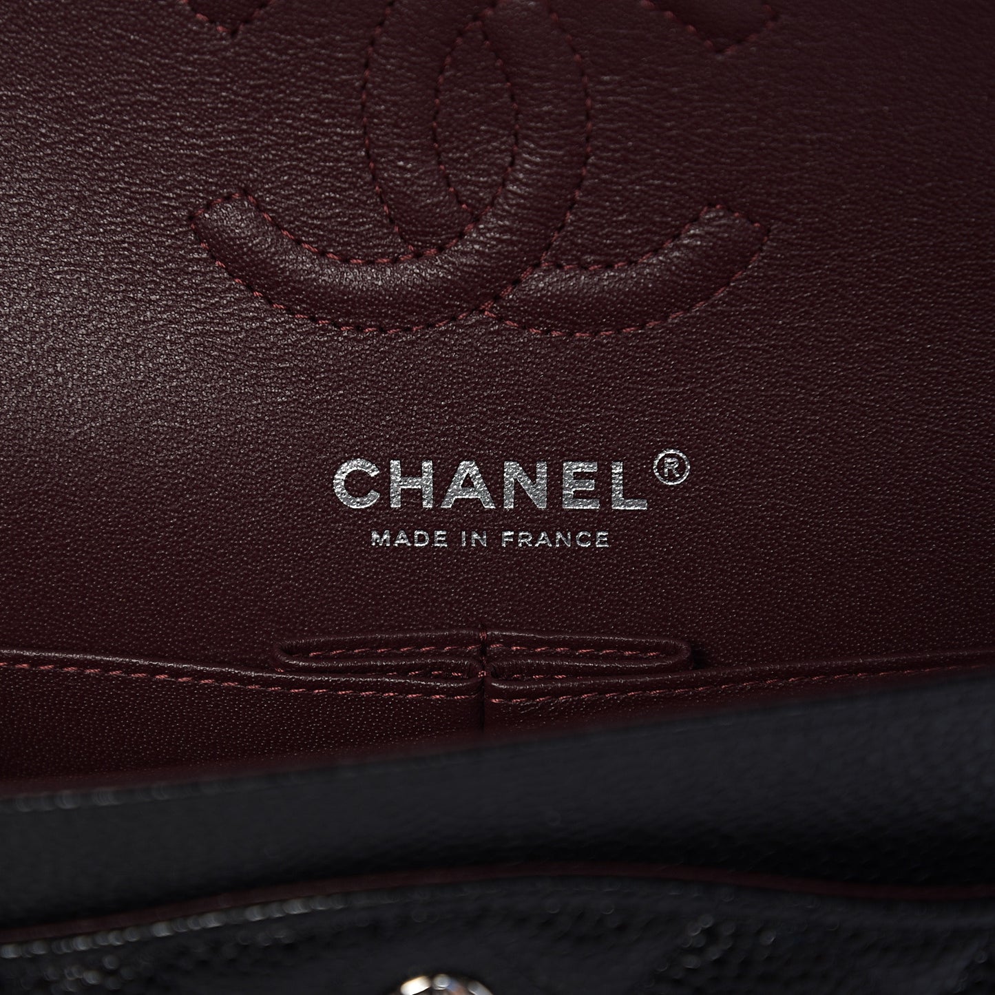 Caviar Quilted Small Double Flap Black