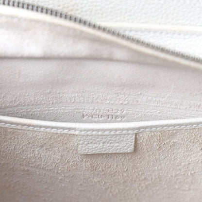 Celine Drummed Calfskin Nano Luggage White 8 of 15