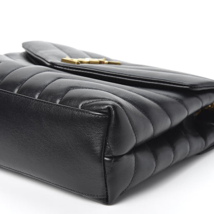 Saint Laurent Calfskin Y Quilted Monogram Small Loulou Chain Satchel Black 6 of 9