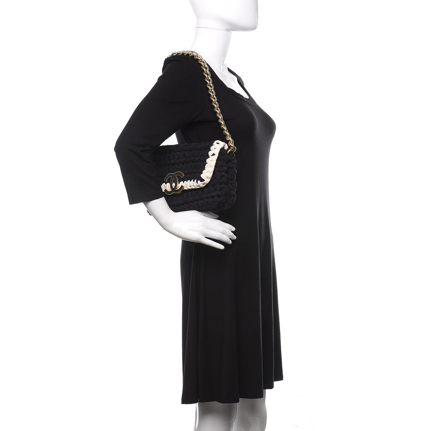 Crochet Fancy Single Flap Black