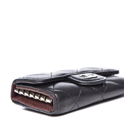 Chanel Lambskin Quilted 6 Key Holder Black 8 of 10