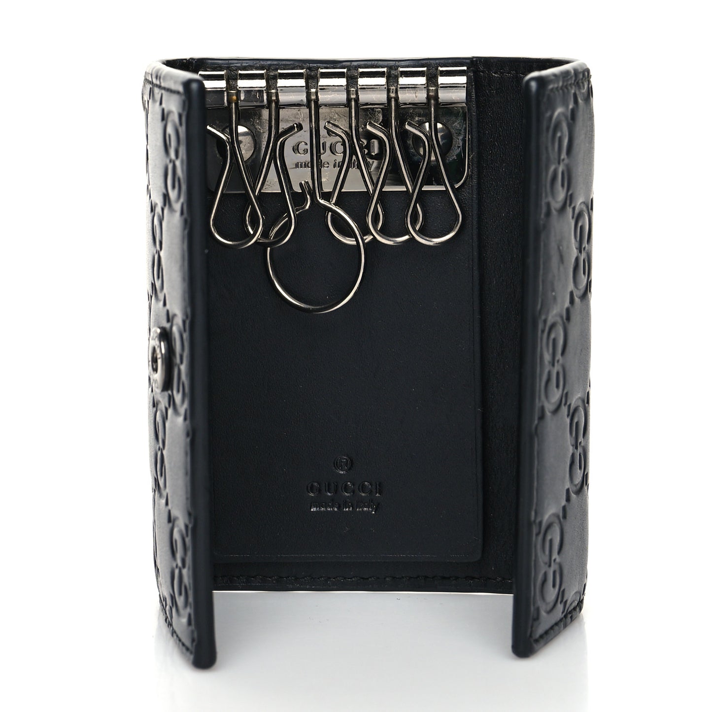Guccissima 6 Key Holder Case Black