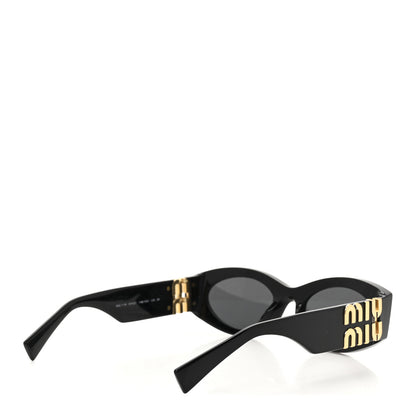 Miu Miu Acetate Oval Glimpse Sunglasses SMU11W Black 4 of 8