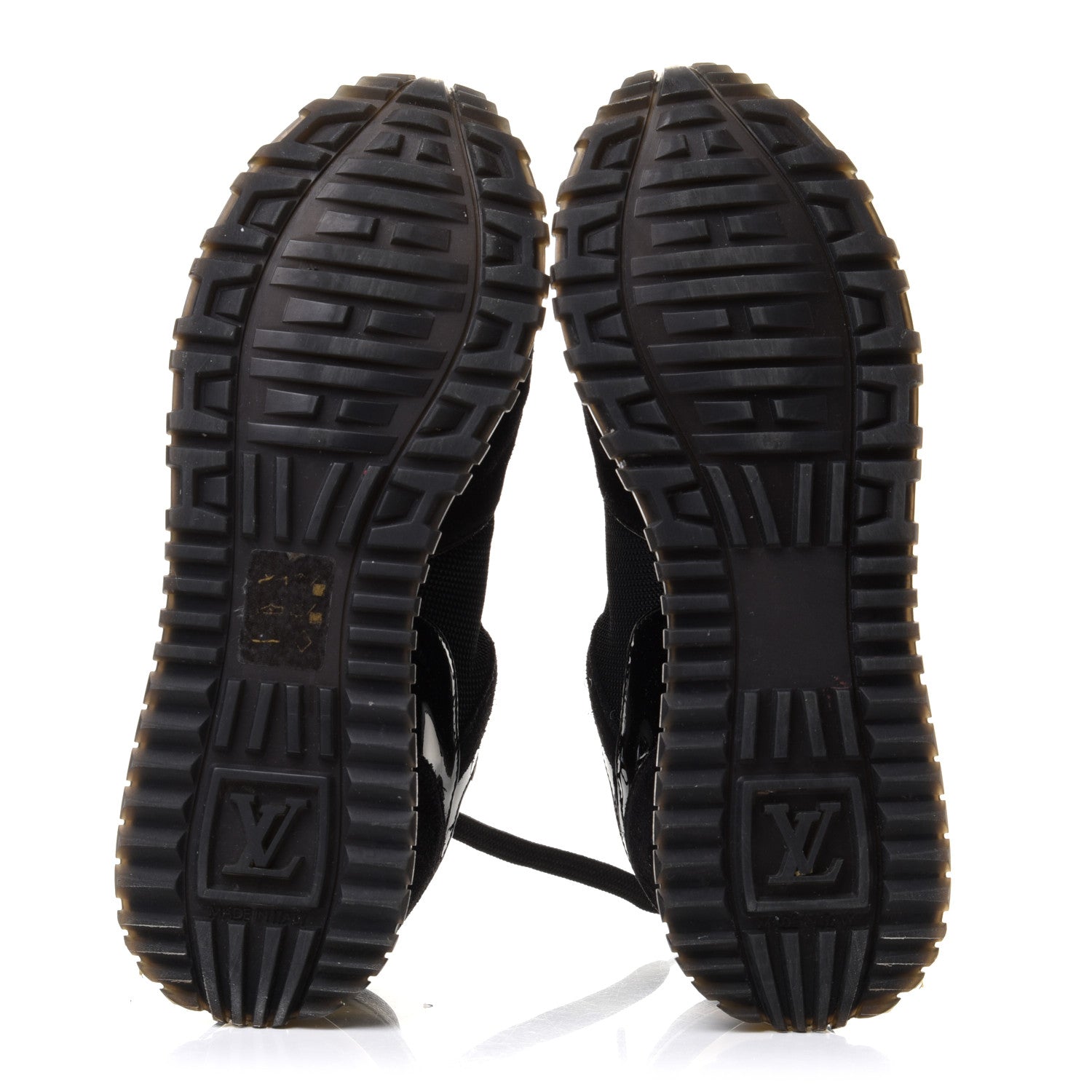Louis Vuitton Suede Monogram Run Away Sneakers 35 Black 5 of 10