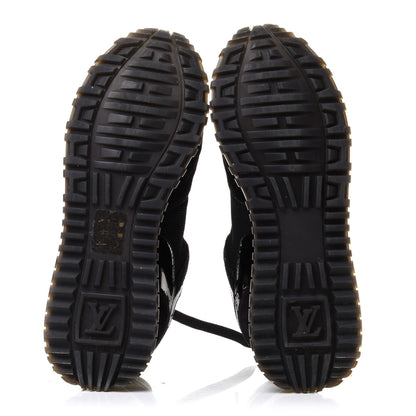 Louis Vuitton Suede Monogram Run Away Sneakers 35 Black 5 of 10
