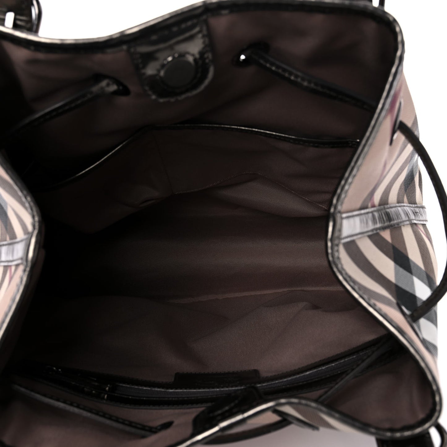 Supernova Check Drawstring Tote Black