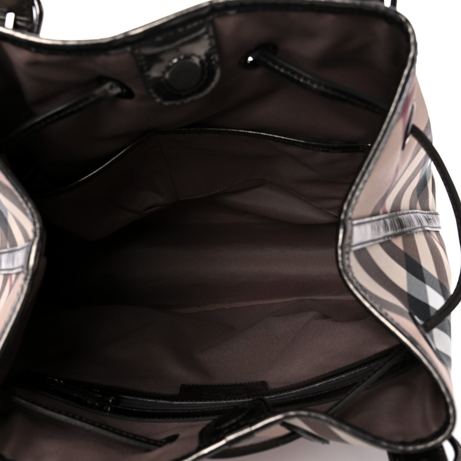 Burberry Supernova Check Drawstring Tote Black 4 of 18