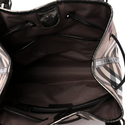 Burberry Supernova Check Drawstring Tote Black 4 of 18