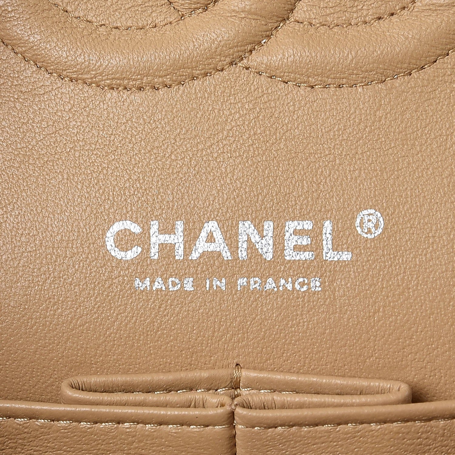 Chanel Lambskin Quilted Medium Double Flap Beige 7 of 15