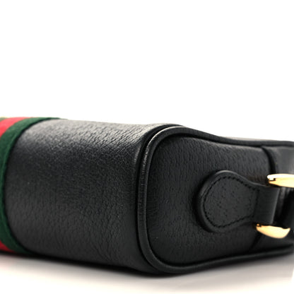 Gucci Calfskin Web Mini Ophidia Shoulder Bag Black 9 of 9