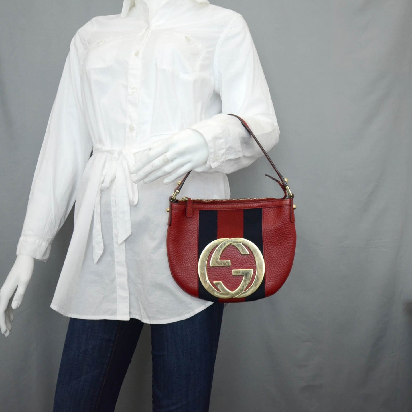 Leather Small Blondie Bag Red